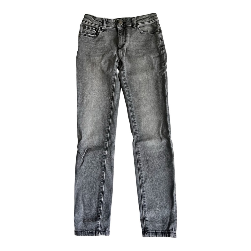 Girls Grey Wash DL1961 Chloe Skinny Jeans with Adjustable Waistband